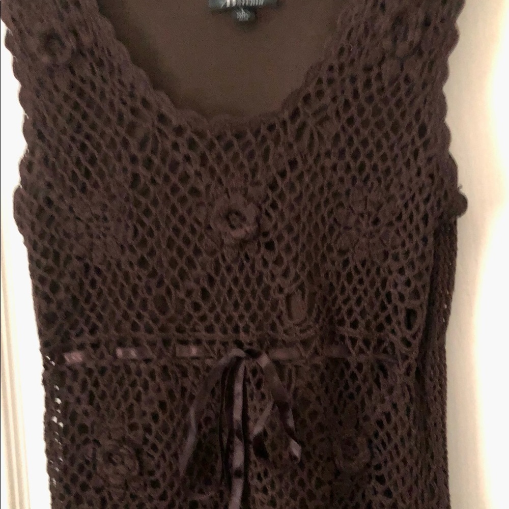 Crochet lined dressy tank